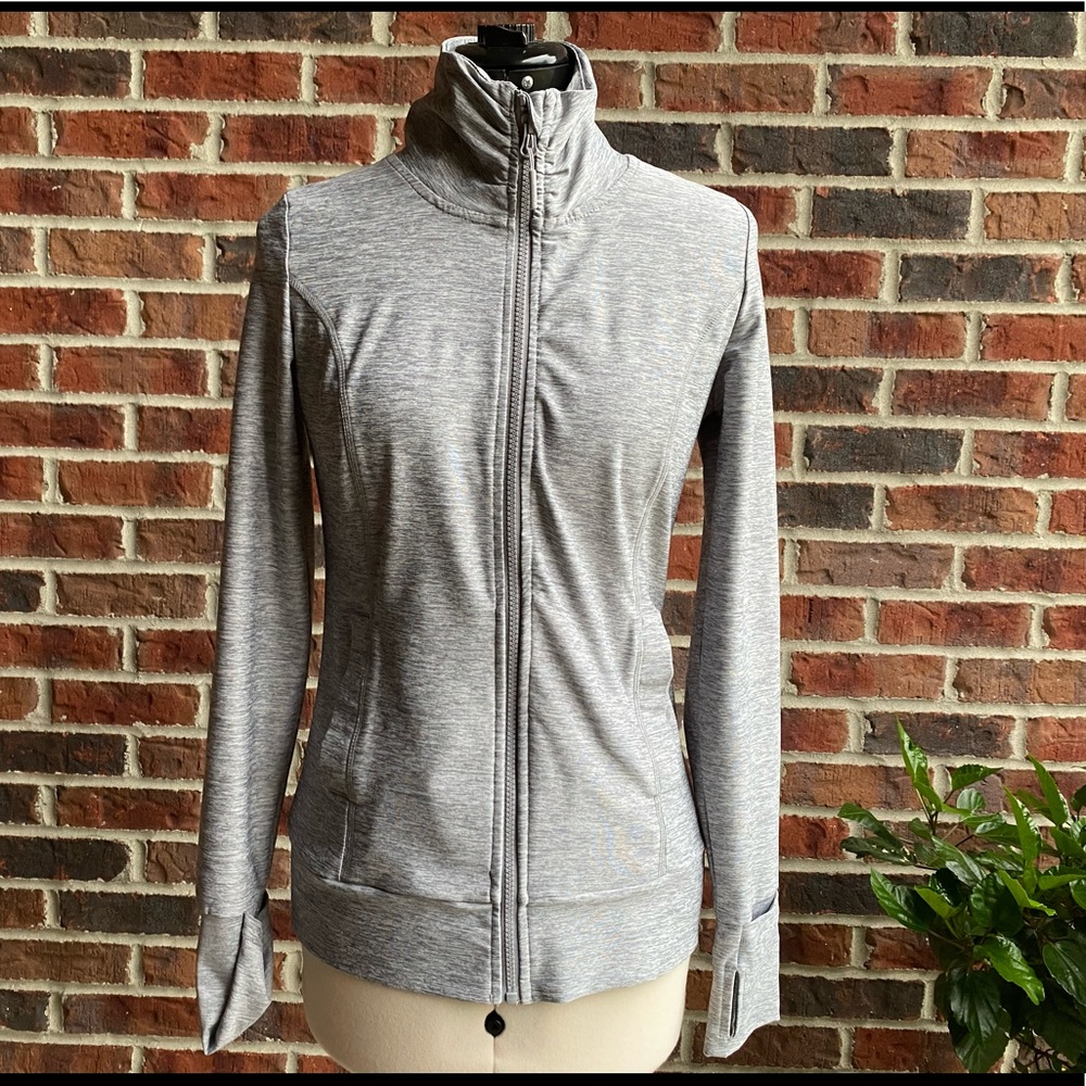 Heathered Gray Workout Zip Up